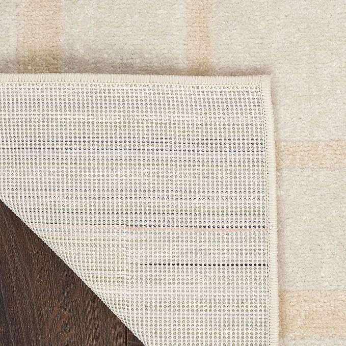 Nourison Home Nourison Essentials Ivory Gold 9' x Square Area Rug - Easy Clean, Non Shedding, Bed Room, Living Room, Dining Room, Kitchen (9' x Square)