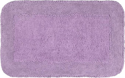 Home Weavers Radiant Collection 100% Cotton Bathroom Rugs Set, Washable Rug, Thick Extra Soft and Absorbent Bath Rug, Kitchen Mat, Bath Mat Set, Bath Floor Mat Non Slip, 24"x40" Rectangle, Purple