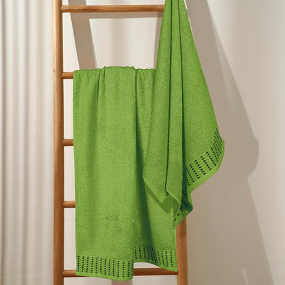 Cotton 2 Pack Oversized Bath Towel Set 28x55 inches, Large Bath Towels, Ultra Absorbant Compact Quickdry & Lightweight Towel, Ideal for Gym Travel Camp Pool - Kiwi Green