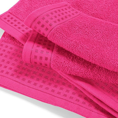 GLAMBURG Ultra Soft 4 Pack Oversized Bath Towel Set 27x54 inches, 100% Cotton Bath Towels, Highly Absorbant Compact Quickdry & Lightweight Towel, Ideal for Gym Travel Camp Pool - Hot Pink
