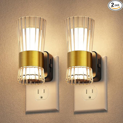 L LOHAS LED Night Light Night Lights Plug into Wall 3000K Soft Warm 0-100LM | Adjustable Modern Night Lights, Automatic Nightlights Pulg in with Dusk to Dawn Sensor for Rooms Bathroom Hallway Decor