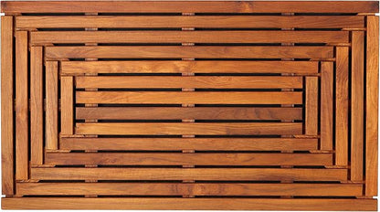 Giza Shower, Spa, Door Mat in Solid Teak Wood, 36" x 20"