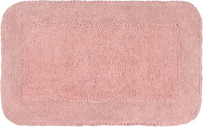 Home Weavers Radiant Collection 100% Cotton Bathroom Rugs Set, Machine Washable Rug, Extra Soft and Absorbent Bath Rug, Kitchen Mat, Bath Mat Set, Bath Floor Mat Non Slip, 24"x40" Rectangle, Pink