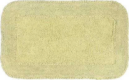 Home Weavers Radiant Collection 100% Cotton Bathroom Rugs Set, Machine Washable Rug, Extra Soft and Absorbent Bath Rug, Kitchen Mat, Bath Mat Set, Bath Floor Mat Non Slip, 21"x34" Rectangle, Green
