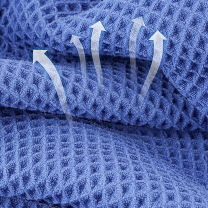 MICROFI New Microfiber Waffle Bath Towels, 2 Pieces, Soft, Absorbent, Fast Drying, Lint Free 430 GSM (30''x60''/76cm x 152cm)