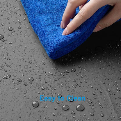 EHZNZIE Shower Curtain Liner Light Weight PEVA, Shower Liner 72x72 Inches, Waterproof, No Chemical Smell with 12 Rust Proof Metal Grommets for Bathroom Shower Curtain, Dark Grey