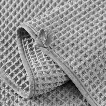 MICROFI New Microfiber Waffle Bath Towels, 2 Pieces, Soft, Absorbent, Fast Drying, Lint Free 430 GSM (30''x60''/76cm x 152cm)