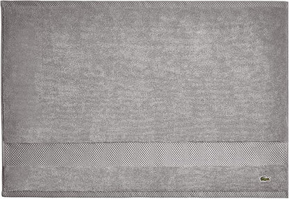 Lacoste Heritage 100% Supima Cotton Tub Mat, Meteorite, 21" x 31" – Highly Absorbent & Quick Drying, Premium Super Soft Bath Towel, Bathroom Essential, Gift for All Occasions, Machine Washable