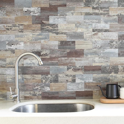 2026 New Upgrade Peel and Stick Backsplash Tile, Peel and Stick 11.34" X 11.57" Wall Tile for Kitchen, Bathroom, Fireplace, Laundry (Nature Light, 20 Packs)