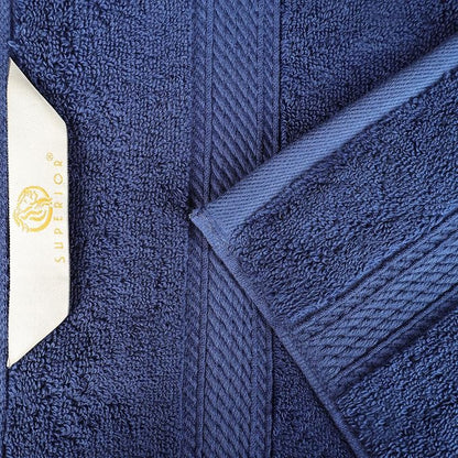 Superior Egyptian Cotton 800 GSM Plush & Absorbent, 9 Piece Set, Navy Blue | Quick Dry, Soft Luxury Towel Set, Bath Essentials, Guest Bath, Spa, 3 Bath, 3 Hand, 3 Face Towel, Madeline Towels