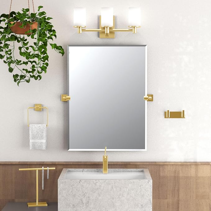 Gatco 1283B Elevate All Modern Decor Double Hook, Brushed Brass | Wall Mount 6.50" W X 2.50" H 2-Hook Robe, Towel Holder
