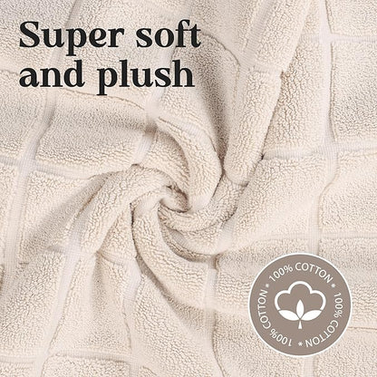 Superior 100% Cotton Bathmat Set, Bath Mats, Bathroom Decor, Shower, Bathtub Essentials, Home Accessories, Small Washable Rug, No Backing, Heavyweight, Nora Collection, Set of 2, 22" x 35", Stone