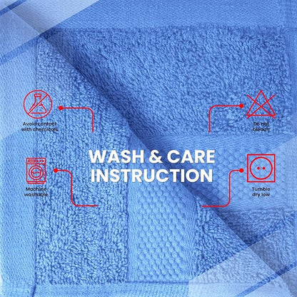 Infinitee Xclusives 100% Cotton Luxury Wash Cloths for Showering - 4 Pack | Washcloths [13x13] - Soft and Absorbent Face Towels for Bathroom Wash Clothes - Gym, Spa & Hotel Use