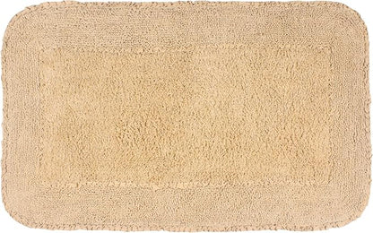 Home Weavers Radiant Collection 100% Cotton Bathroom Rugs Set, Machine Washable Rug, Extra Soft and Absorbent Bath Rug, Kitchen Mat, Bath Mat Set, Bath Floor Mat Non Slip, 24"x40" Rectangle, Linen