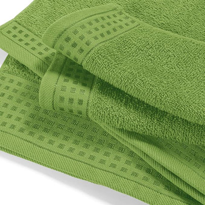 GLAMBURG Ultra Soft 4 Pack Oversized Bath Towel Set 27x54 inches, 100% Cotton Bath Towels, Highly Absorbant Compact Quickdry & Lightweight Towel, Ideal for Gym Travel Camp Pool - Kiwi Green