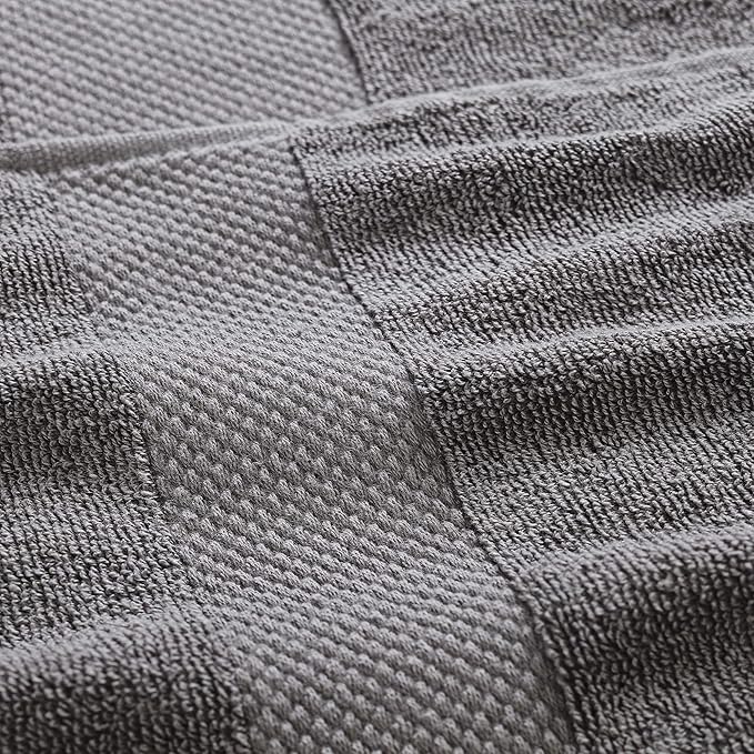 Modern Threads 600 GSM 6-Piece Towel Set with Filgree Jacquard Border Charcoal