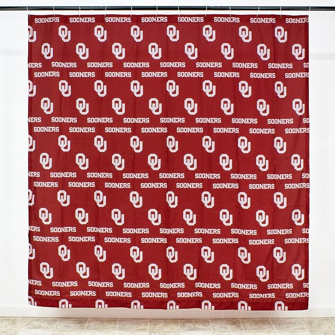 Everything Comfy Oklahoma Sooners Bright and Colorful Shower Curtain Cover 70" x 72"