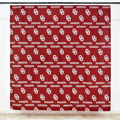 Everything Comfy Oklahoma Sooners Bright and Colorful Shower Curtain Cover 70" x 72"