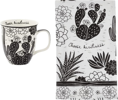 Karma Gifts Boho Tea Towels, 28" L x 20" W, Cactus
