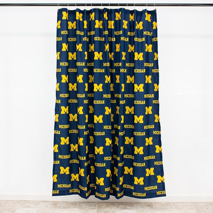 Everything Comfy Michigan Wolverines Bright and Colorful Shower Curtain Cover 70" x 72"