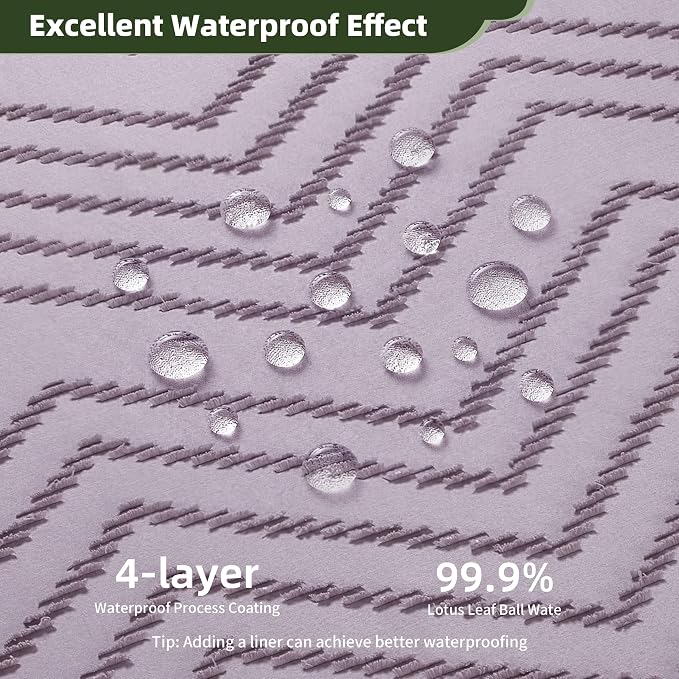 Siiluminisoy Extra Long Boho Shower Curtain Purple Woven Fabric 78 in Shower Curtain, Tufted Chevron Striped, 72 x 78, Modern Chic Textured Minimalist Cute Shower Curtain for Bathroom