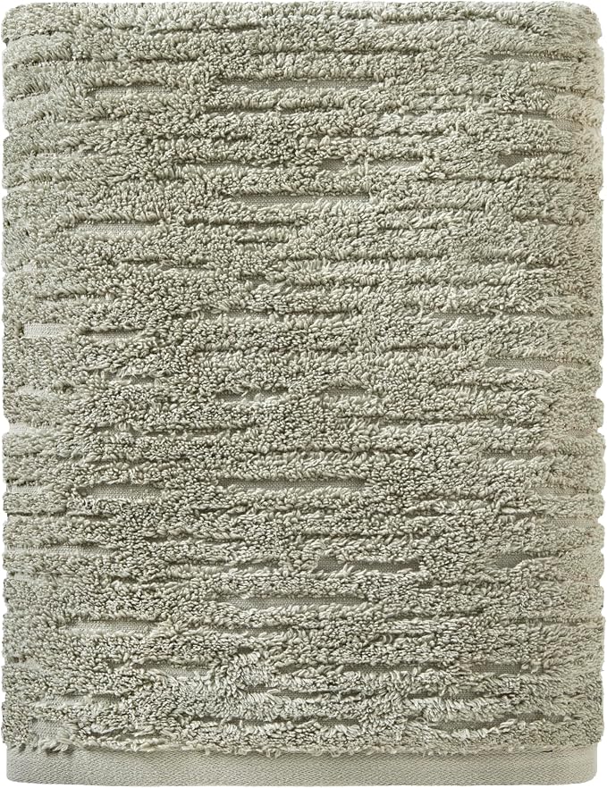 SKL Home CloudSoft Bath Towel, 100% Cotton Luxury, Sage | Premium spa-level quality. 600 GSM weight. Ultra plush & absorbent.