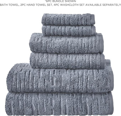 SKL Home CloudSoft Hand Towel Set, 2-Piece, 100% Cotton Luxury, Smoke Blue | Premium spa-level quality. 600 GSM weight. Ultra plush & absorbent. For use in the bathroom, kitchen, bar or any sink space.