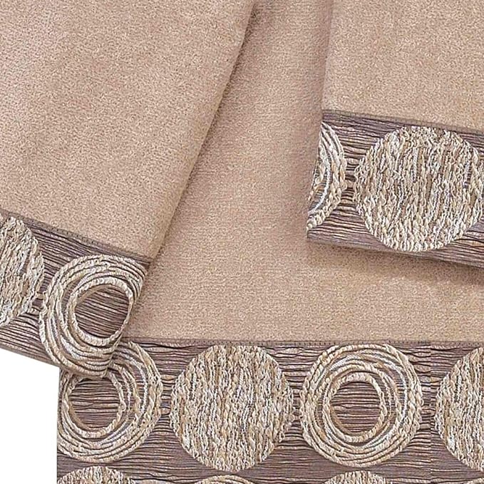 Avanti Linens - 3pc Towel Set, Soft & Absorbent Cotton Towels (Galaxy Collection, Linen)