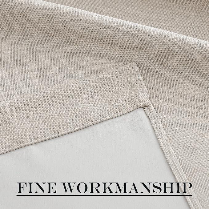 NICETOWN Door Curtains 72 inche Long - Faux Linen French Door Shades for Glass, Thermal Insulated Window Covering for, Sidelight Curtains for Kitchen, 30 inch Wide, Angora, 1 PC