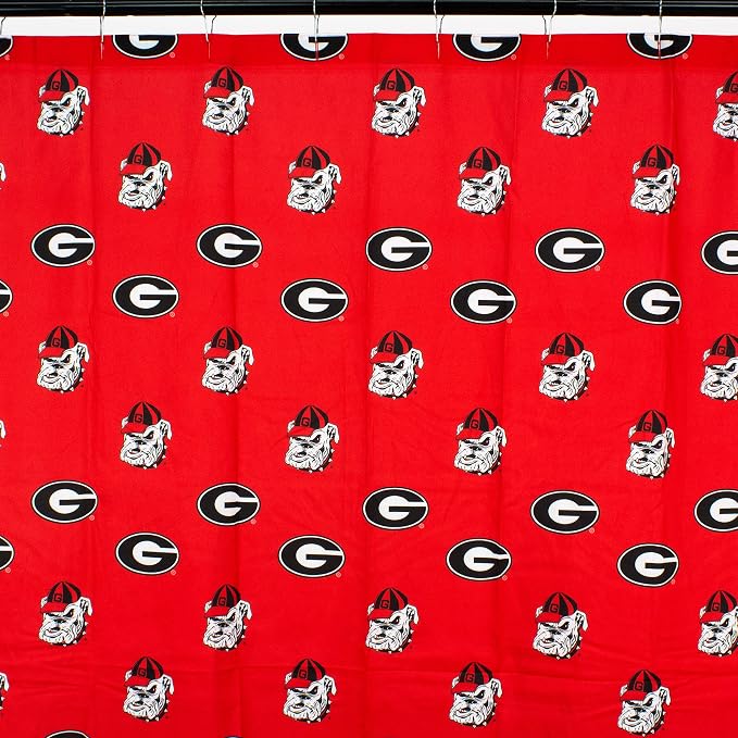 Everything Comfy Georgia Bulldogs Bright and Colorful Shower Curtain Cover 70" x 72"