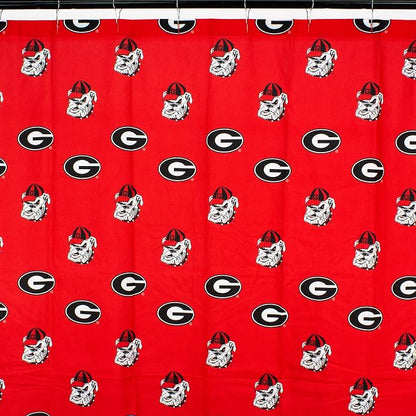 Everything Comfy Georgia Bulldogs Bright and Colorful Shower Curtain Cover 70" x 72"