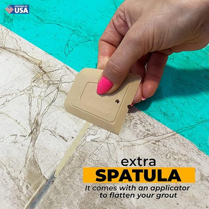 PentaUSA Premixed Tile Grout Repair - Warm Beige (8.8oz/250g) | 5 beige shades with RAL codes, premixed acrylic sanded, bathroom shower kitchen tile, water-resistant, 24-hour cure, 29 sq ft