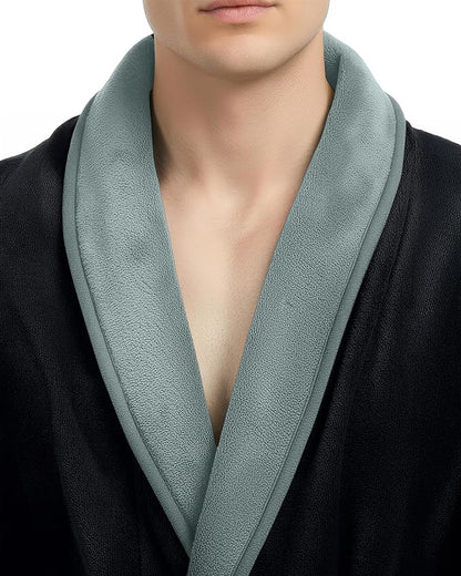 NY Threads Mens Robe, Luxury Plush Fleece Mens Bathrobe, Spa Bath Robe for Men
