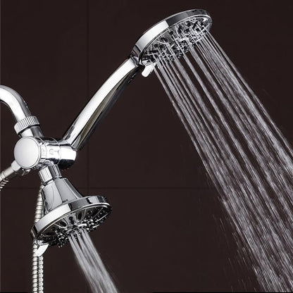 AquaDance Total Chrome Premium High Pressure 48-setting 3-Way Combo for The Best of Both Worlds – Enjoy Luxurious 6-setting Rain Shower Head and 6-Setting Hand Held Shower Separately or Together | Enjoy Two 6-Setting Rain & Hand Showerheads Separately ...