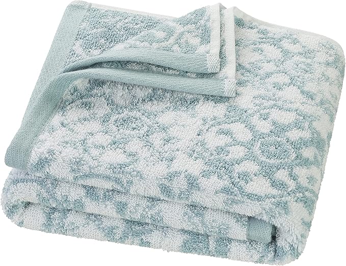 Jessica Simpson – Bath Towel 4 Piece Set, Aziza, Premium Bathroom Décor, Includes 2 Hand Towels and 2 Shower Towels, 100% Cotton & Machine Washable, Forget Me Not Blue