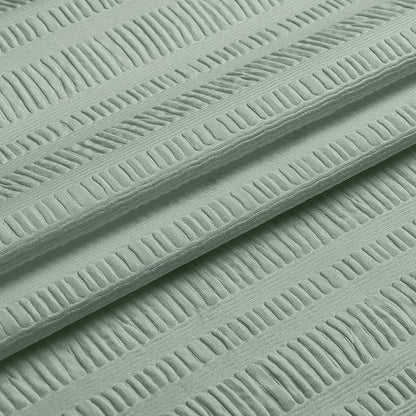 Aiyufeng Moga Sage Green Shower Curtain - 3D Embossed Textured Shower Curtains for Bathroom, Luxury Polyester Cloth Bath Curtain, 72Wx72H, Green