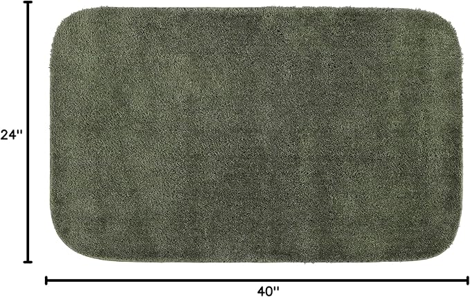 Garland Rug Traditional Nylon Washable Deep Fern 24" X 40" Bath Rug - Soft, Absorbent, And Stylish for Your Bathroom