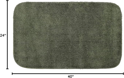 Garland Rug Traditional Nylon Washable Deep Fern 24" X 40" Bath Rug - Soft, Absorbent, And Stylish for Your Bathroom