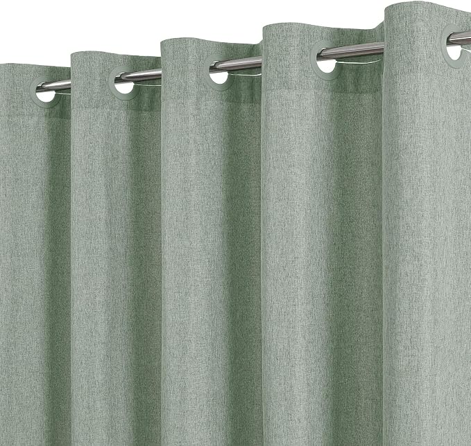 Extra Long No Hooks & No Liner Needed Fabric Shower Curtain,71x86,SageGreen | Linen Texture,100% Waterproof TPU Laminated Layer,Bottom Magnets,Machine Washable,Hotel Style Bathroom Curtain For Shower,Tub