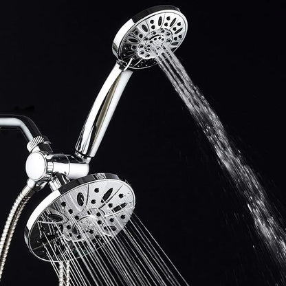AquaDance 6" Premium High Pressure 3-way Rainfall Shower Combo Combines the Best of Both Worlds - Enjoy Luxurious Rain Showerhead and 6-setting Hand Held Shower Separately or Together! | Enjoy Luxury 6-inch Showerhead & 6-mode Hand Shower Separately or...
