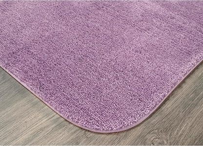 Garland Rug Traditional Nylon Washable Purple 30" X 50" Bath Rug - Soft, Absorbent, and Stylish for Your Bathroom