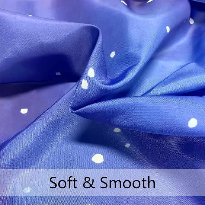 120GSM Starry Sky Waterproof Shower Curtain Set with 12PCS Hooks, Bathroom Shower Curtain Sets,Minimalist Watercolor Bathroom Décor,Washable Fabric Shower Curtain Blue, 72 x 72 Inch (8-Starry Sky)