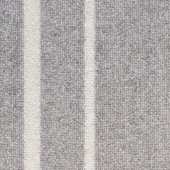 Nourison Home Nourison Essentials Grey Ivory 8' x Round Area Rug - Easy Clean, Non Shedding, Bed Room, Living Room, Dining Room, Kitchen (8' x Round)