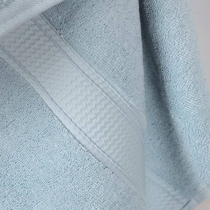 SUPERIOR Egyptian Cotton Plush & Absorbent, Bath Towel Set of 2, Light Blue | Quick Dry, Soft Luxury Towel Set, Bath Essentials for Bathroom, Guest Bath, Spa, 2 Piece Bath, Madeline Towels