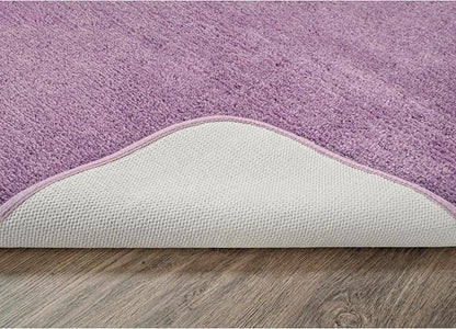 Garland Rug Traditional Nylon Washable Purple 30" X 50" Bath Rug - Soft, Absorbent, and Stylish for Your Bathroom