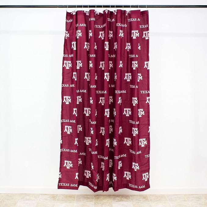 Everything Comfy Texas A&M Aggies Bright and Colorful Shower Curtain Cover