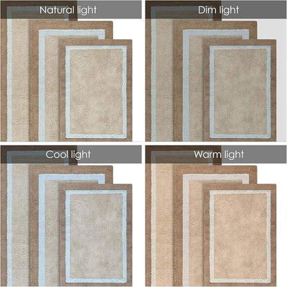 Madison Park Amherst Tufted Bath Rug Cotton Non-Slip, 24 x 60, Blue | Quick Dry, Ultra Soft, Pile, Machine Washable, Absorbent, OEKO-TEX Certified