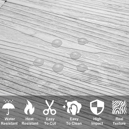 AULIGET 100 Piece Peel and Stick Backsplash PVC Tile, 3 Inch x 6 Inch White Birch Stick on Wall Tiles for Backsplash Kitchen, Bathroom, Laundry Room, Camper, Fireplace