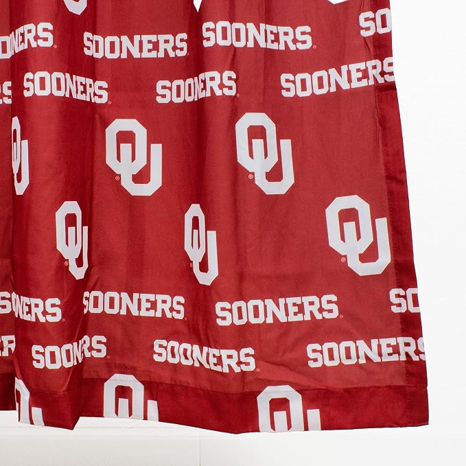 Everything Comfy Oklahoma Sooners Bright and Colorful Shower Curtain Cover 70" x 72"