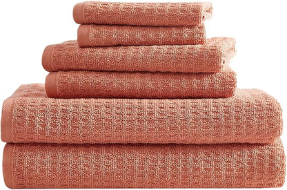 Tommy Bahama - Bath Towels, Soft & Highly Absorbent Bathroom Essentials, Oeko-Tex Certified (Northern Pacific Orange, 6-Piece)
